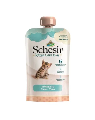Hrană pisoi 0-6 luni SCHESIR Kitten Care pastă cu ton 150 g