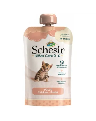 Hrană pisoi 0-6 luni cu pui SCHESIR Kitten Care pastă cremoasă 150 g