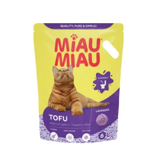 Asternut igienic pentru pisici Miau Miau Tofu Lavanda 6L