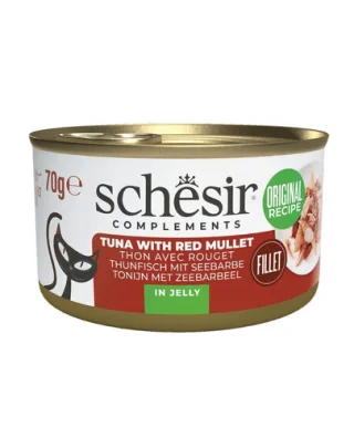 Hrană complementară pisici ton și barbun SCHESIR Complements în jeleu 70 g