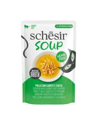 Supă pisici pui și dovleac Schesir Soup 40 g