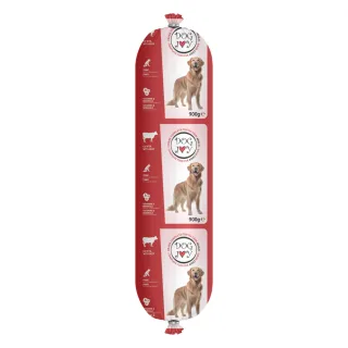 DOG JOY Salam, XS-XL, Vită, salam hrană umedă câini, 900g