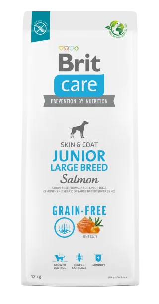 Brit Care Dog Grain-Free Junior Large Breed Somon - 12-kg