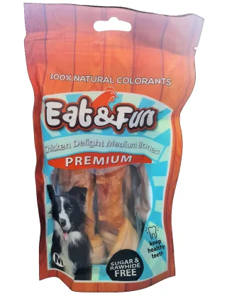 Eat&amp;Fun Recompense Caini Chicken Delights Medium Bones 160 g