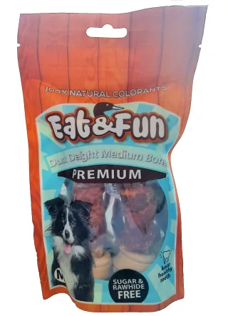 Eat&amp;Fun Recompense Caini Duck Delights Medium Bones 160 g
