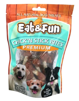 Eat&amp;Fun Recompense Caini Chick’n Stick Bites 100 G