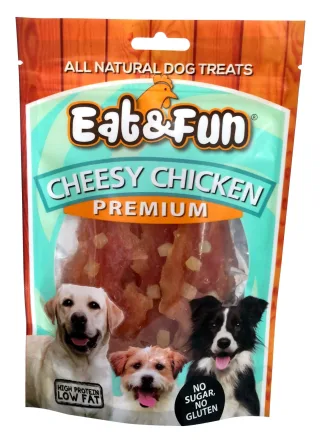 Eat&amp;Fun Recompense Caini Cheesy Chicken 100 G