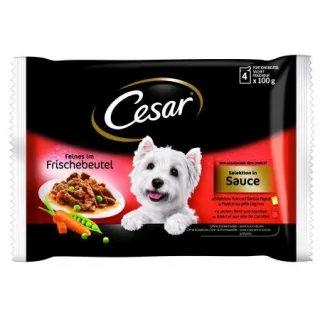 Cesar Plic Selectii in Sos 4x100 g