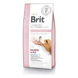 BRIT VD Hypoallergenic, XS-XL, Somon, dietă veterinară, hrană uscată fără cereale câini, alergii, 12kg