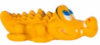 Jucarie Caine Pet Expert Vinil Crocodil Maro OPT08058
