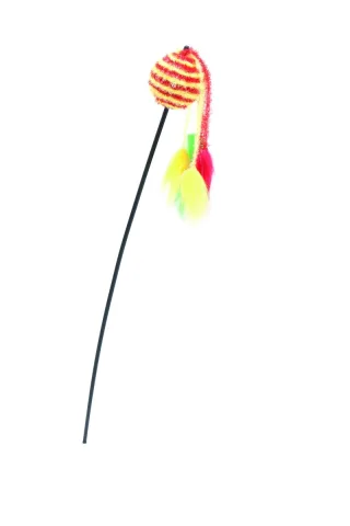 Comfy Jucarie Pisica Undita Wilma Rod Ball Yellow/Red 65 cm