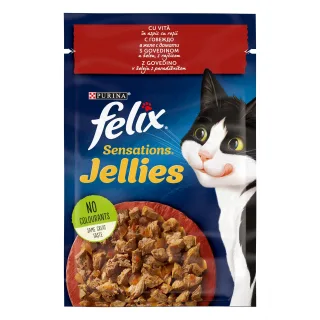 Felix Sensations Plic Vita si Rosii in Aspic 85 g