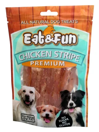 Eat&amp;Fun Recompense Caini Chicken Stripe 100 G
