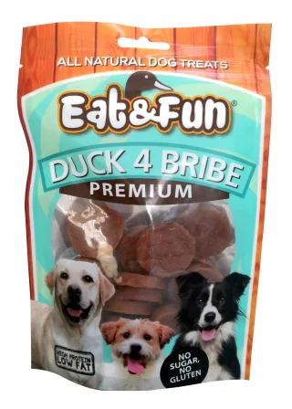 Eat&amp;Fun Recompense Caini Duck 4 Bribe 100 G
