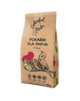 KUCHNIA SZEFA Colorful Birds Hrană pentru papagali 750 g