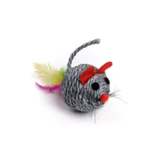Jucarie pentru pisici Petro Sisal Minge Soricel 5 cm
