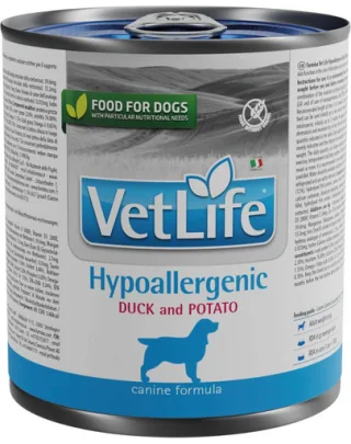 FARMINA VetLife Hypoallergenic Duck &amp; Potato Hrana umeda caini, cu rata si cartofi 300 g