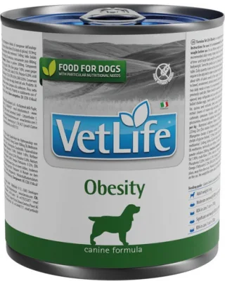 FARMINA VetLife Natural Diet Dog Obesity Conserva hrana umeda caini supraponderali 300 g