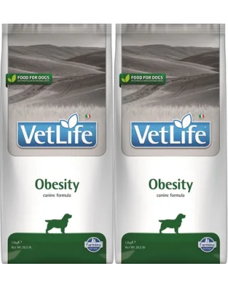 FARMINA Vet Life Dog Obesity 2x12 kg dieta pentru caini cu diabet