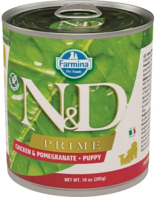 FARMINA N&amp;D Prime Canine Chicken &amp; Pomegranate Puppy Hrana umeda pentru catei, cu pui si rodie 285 gr