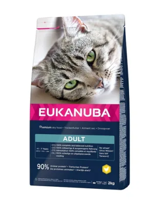 EUKANUBA Cat Adult All Breeds Top Condition Chicken &amp; Liver Hrana uscata pentru pisici adulte, cu pui si ficat  2 kg
