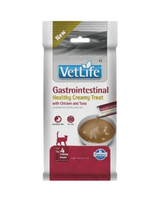 Cremă gastrointestinală pisici adulte FARMINA Vet Life 4x15 g cu pui și ton