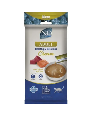 Snack cremos pisici adulte 4x15 g FARMINA N&amp;D Ocean cu somon și ton