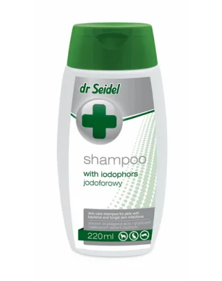 DR SEIDEL șampon iodofor câini infecții bacteriene și fungice 220 ml
