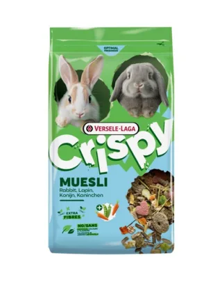 Hrană iepuri de toate rasele VERSELE-LAGA Crispy Muesli Rabbit 2,5 kg cu morcov și mazăre
