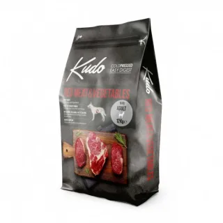 Hrana uscata pentru caini Kudo Mini Adult cu carne rosie  legume 12 kg