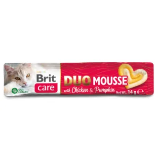 Recompense pentru pisici Brit Care Creamy Duo Mousse Chicken  Pumpkin 4 buc x 14 gr