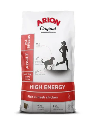 ARION Original High Energy Adult All Breeds Chicken Rice 12 kg hrana caini cu cerinte crescute de energie
