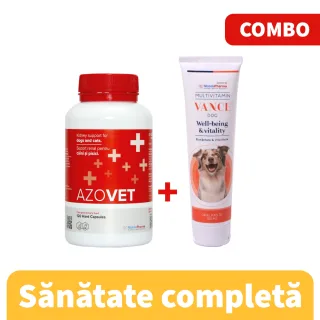 AZOVET - 120 CAPSULE + VANCE MULTIVITAMIN CAINI - PASTA ORALA 100 ML