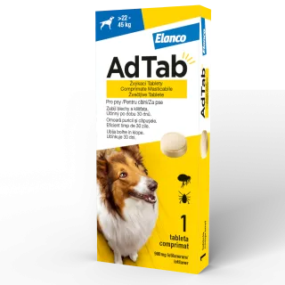 ADTAB 900 MG - 1 COMPRIMAT MASTICABIL PENTRU CAINI (22 KG - 45 KG)