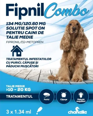 FIPNIL COMBO DOG M 10-20kg 134-120,6mg albastru