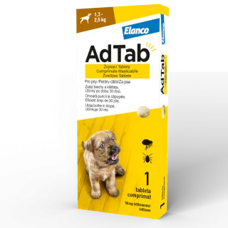 ADTAB 56 MG - 1 COMPRIMAT MASTICABILE PENTRU CÂINI (1.3 KG - 2.5 KG)