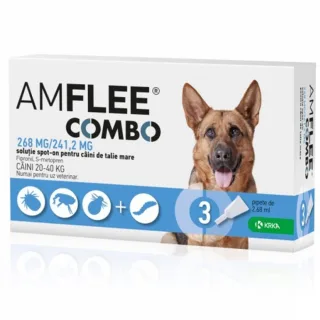 AMFLEE COMBO DOG 268 mg L (20-40 kg) x 3 pipete