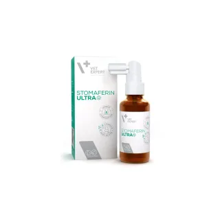 VET EXPERT Stomaferin Ultra, igienă orală gel câini și pisici, anti-tartru, antibacterian, flacon cu aplicator, 30ml