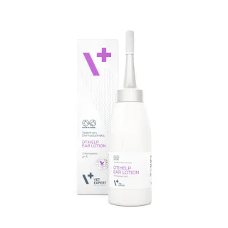 VET EXPERT OtiHelp Ear Lotion, soluție igiena urechilor câini și pisici, antibacteriană / antifungică, hidratantă, flacon cu aplicator, 75ml