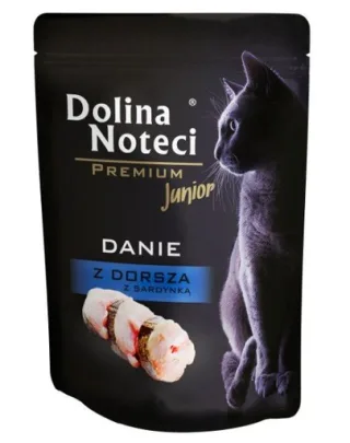 DOLINA NOTECI Premium Junior hrană pisoi 85 g cod și sardine