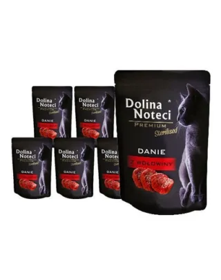 DOLINA NOTECI Premium plicuri cu vită pisici sterilizate 10x85 g