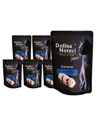 DOLINA NOTECI Premium Junior plicuri hrană pentru pisoi 10x85 g cod și sardine