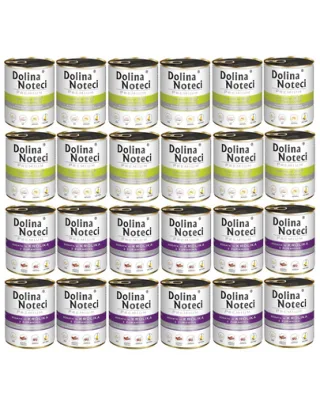 DOLINA NOTECI Mix arome Premium hrană câini 24x800g iepure cu merisoare și gâscă cu cartof