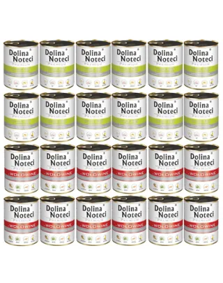 DOLINA NOTECI Mix conserve cu vită și gâscă Premium 24x800 g pentru câini