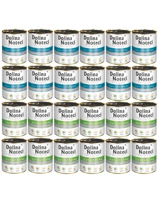 DOLINA NOTECI Mix păstrăv și vânat hrană câini Premium 24x800g