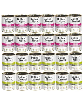 DOLINA NOTECI Mix pentru câini Premium 24x800g curcan și gâscă cu cartofi
