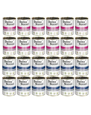 DOLINA NOTECI Mix hrană câini Premium 24x800g cod cu broccoli și curcan