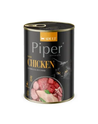 PIPER Animals Chicken 6x400 g cu pui hrană pisici