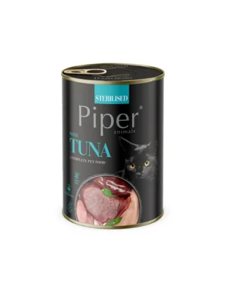 PIPER Animals Sterilised Tuna 12x400 g conserve cu ton pentru pisici steril