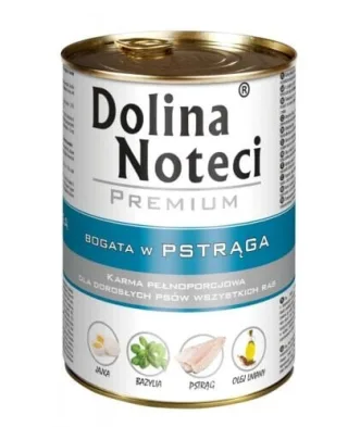 DOLINA NOTECI Premium bogat în păstrăv hrană câini 12x400g